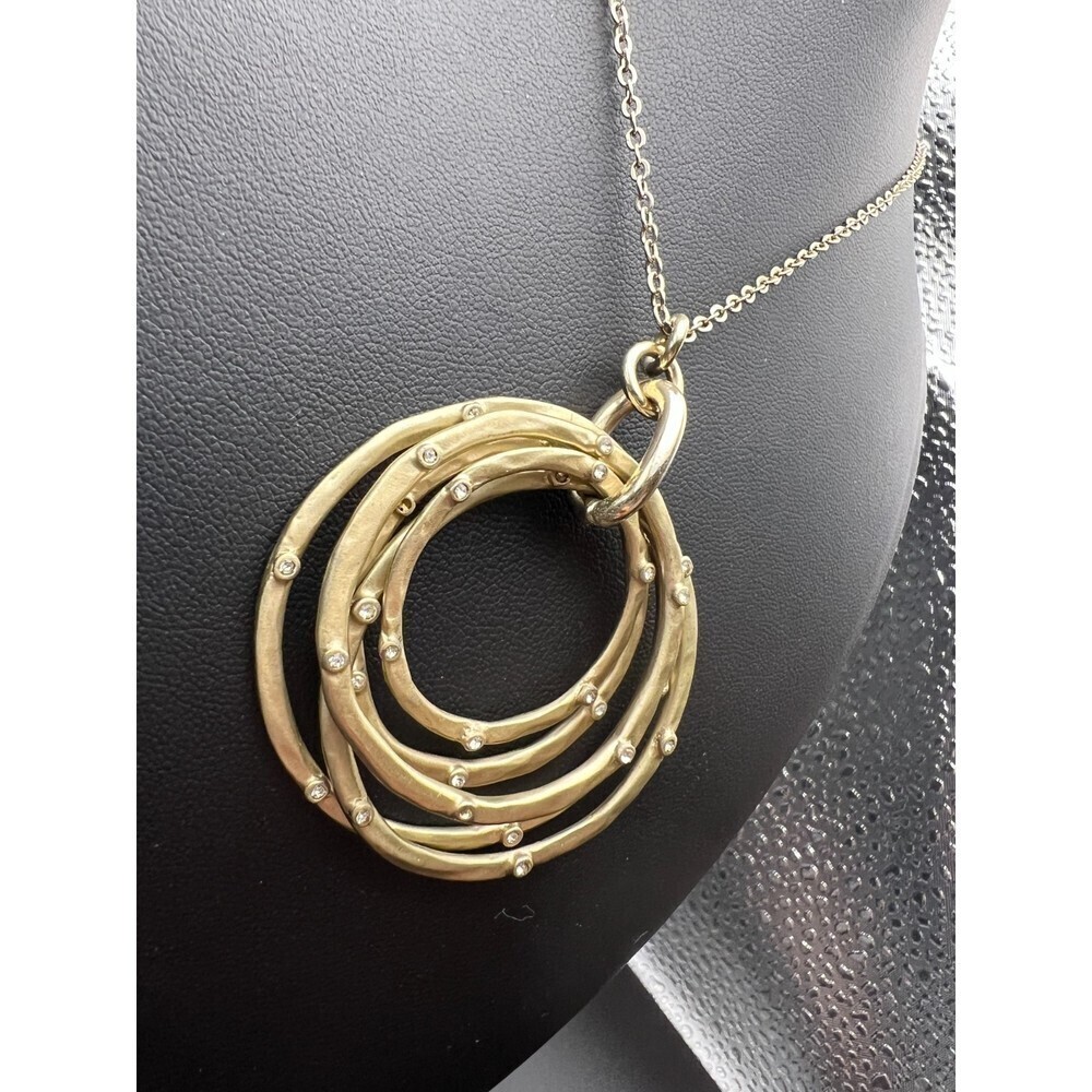 Ann Taylor LOFT Circles and Crystal Necklace